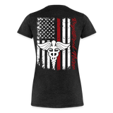 Registered Nurse Flag Women’s Premium T-Shirt (CK7000) - charcoal grey