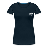 Registered Nurse Flag Women’s Premium T-Shirt (CK7000) - deep navy