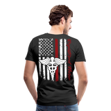 Registered Nurse Flag Men's Premium T-Shirt (CK7000) - black