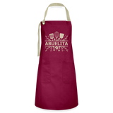 Abuelita Artisan Apron - Burgundy - burgundy/khaki