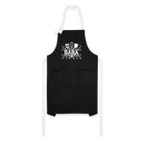 Baba Artisan Apron - Black - black/white