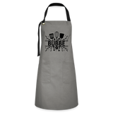 Bubbe Artisan Apron - Gray - gray/black