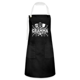 Gramma Artisan Apron - Black - black/white