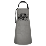 Mamaw Artisan Apron - Gray - gray/black