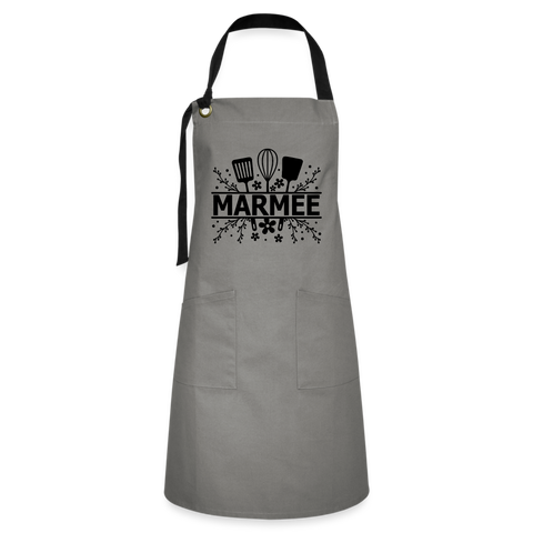 Marmee Artisan Apron - Gray - gray/black