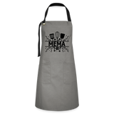 Mema Artisan Apron - Gray - gray/black