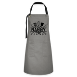 Nanny Artisan Apron - Gray - gray/black