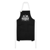 Nannie Artisan Apron - Black - black/white