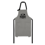 Nonna Artisan Apron- Gray - gray/black
