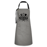 Nonna Artisan Apron- Gray - gray/black