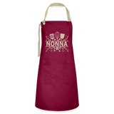 Nonna Artisan Apron - Burgundy - burgundy/khaki