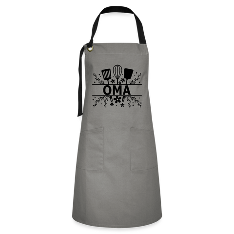 Oma Artisan Apron - Gray - gray/black