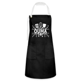 Ouma Artisan Apron - Black - black/white