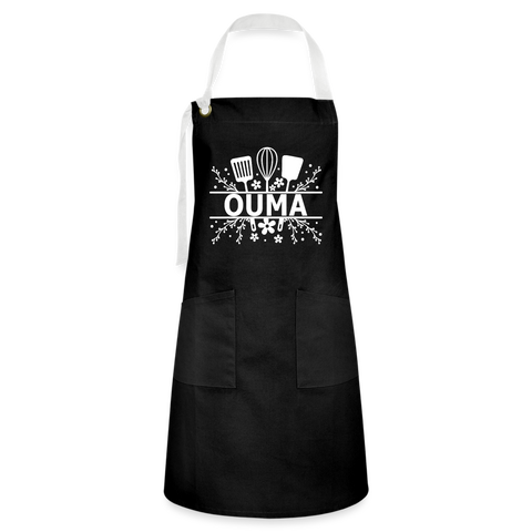 Ouma Artisan Apron - Black - black/white