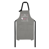 Mom Cooking up Love Artisan Apron - gray/black
