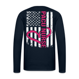 PACU Nurse Men's Premium Long Sleeve T-Shirt - deep navy