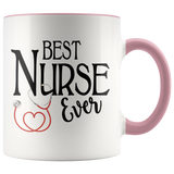 Best Nurse Ever 11 oz Accent Coffee Mug