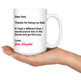Dear Dad - Love Your Princess Funny Coffee Mug for Dad for Father's Day From Father