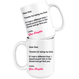 Dear Dad - Funny Coffee Mug for Dad for Father's Day From Daughter