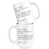 Funny Stepdad Gift for Father's Day - Dear Stepdad 15 oz Coffee Mug