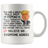 FUNNY TRUMP MUG FOR STEPDAD 11 OZ WHITE COFFEE MUG