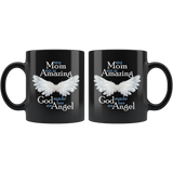 Mom Amazing Angel 11 oz Black Coffee Mug