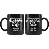 Awesome Wife - 11 oz Black Coffee Mug