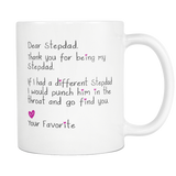 Funny Stepdad Gift for Father's Day - Dear Stepdad