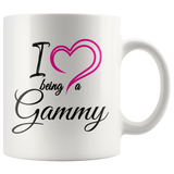 I Love Being a Gammy 11 oz White Coffee Mug